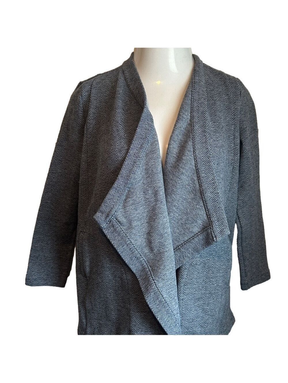 Banana Republic Gray Herringbone Suit Jacket XS - Picture 2 of 6
